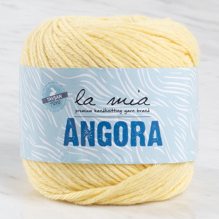 La Mia Angora 50gr Hand Knitting Yarn, Yellow - L124