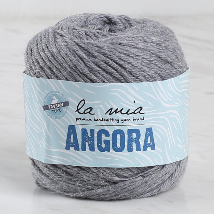 La Mia Angora 50gr Hand Knitting Yarn, Grey - L134