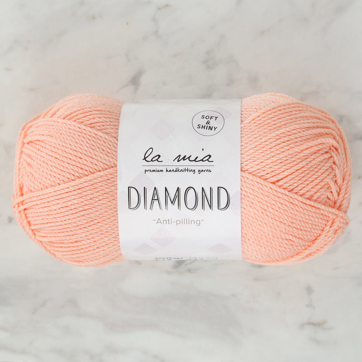 La Mia Diamond Knitting Yarn, Pinkish Orange - L026