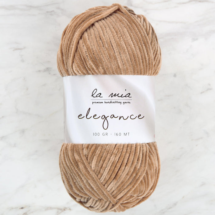 La Mia Elegance Fine Velvet Hand Knitting Yarn,Beige - L934