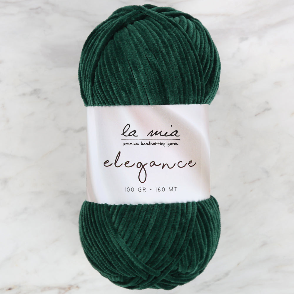 La Mia Elegance Fine Velvet Hand Knitting Yarn,Green - L946