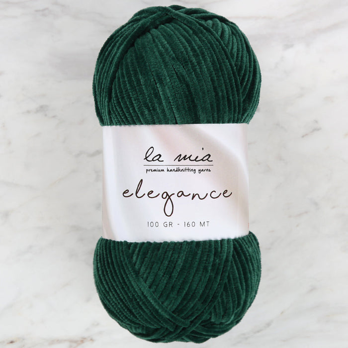 La Mia Elegance Fine Velvet Hand Knitting Yarn,Green - L946