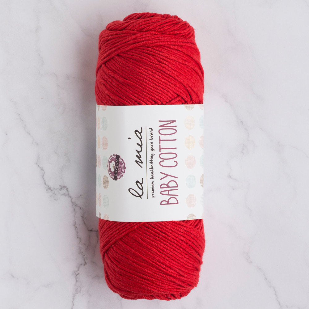 La Mia Baby Cotton Yarn, Red - L033