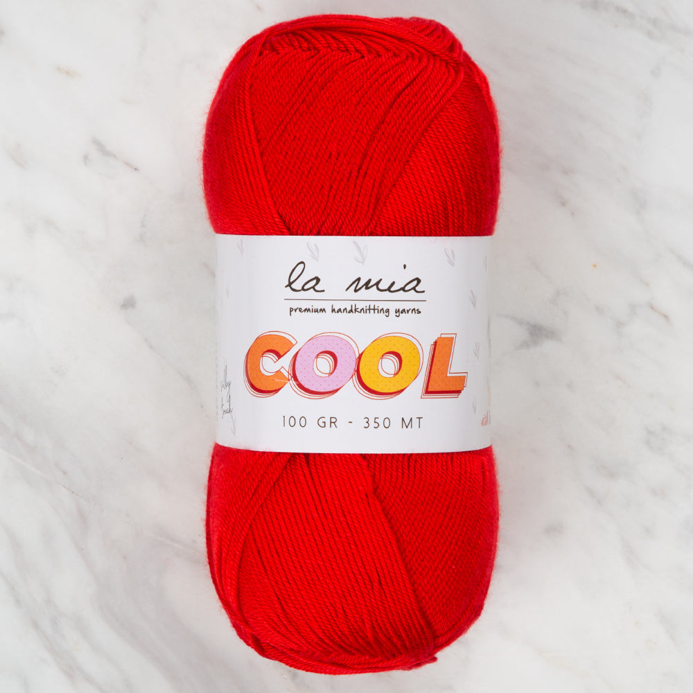 La Mia Cool Hand Knitting Yarn ,Red L004