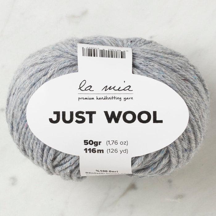 La Mia Just Wool Yarn, Light Grey - LT002