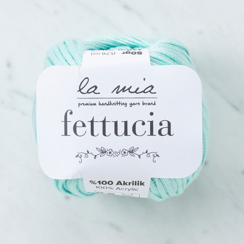 La Mia Fettucia  Yarn, Pastel Green - L072