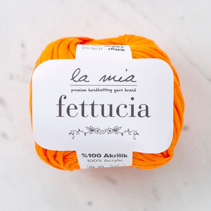 La Mia Fettucia  Yarn, Orange - L077