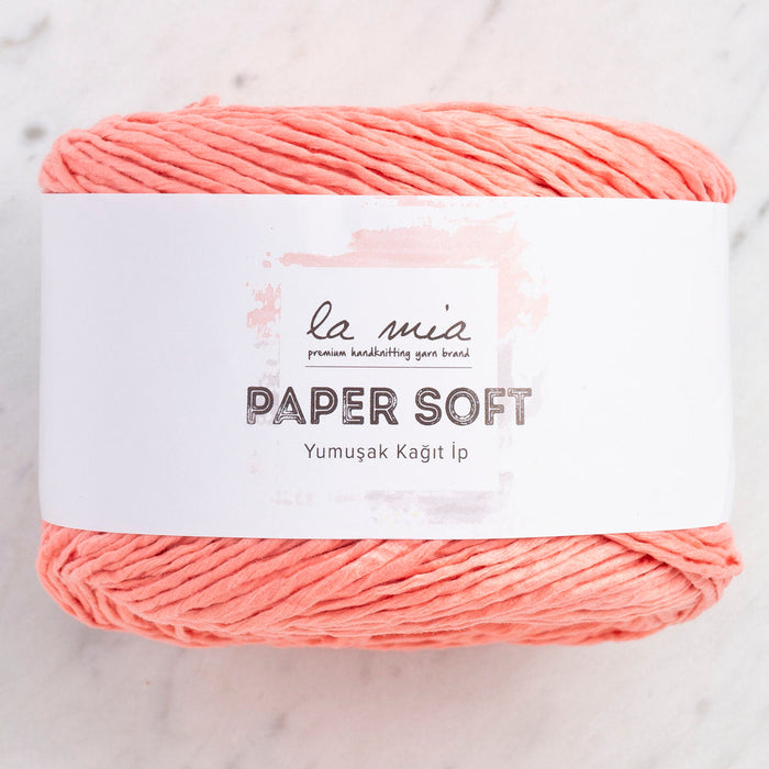 La Mia Paper Soft Yarn, Pinkish Orange - L215