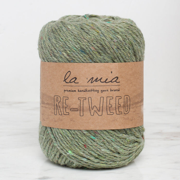 La Mia Re-Tweed  Melange Yarn, Green - L173