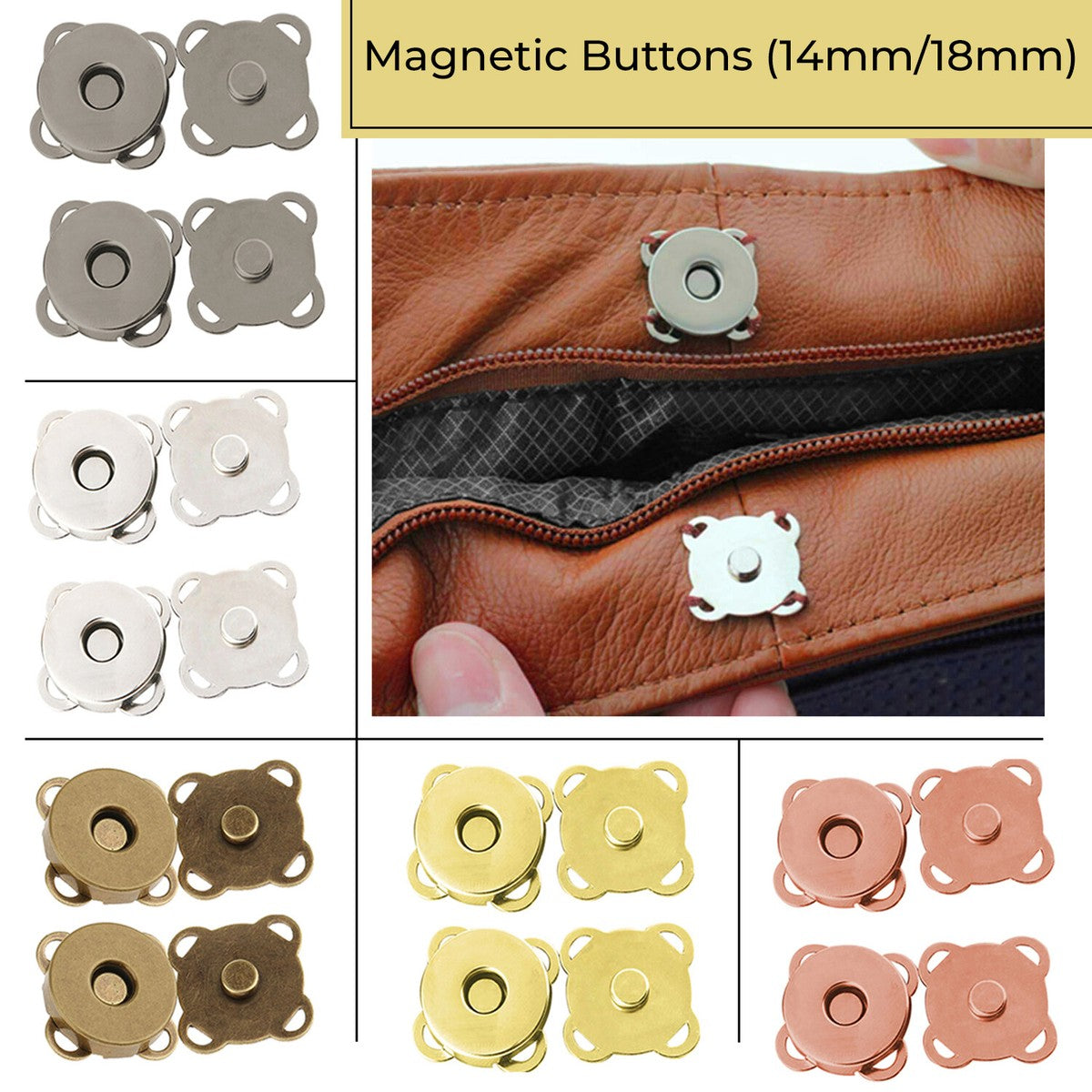 Magnetic Bag Clasp for Crochet Bags